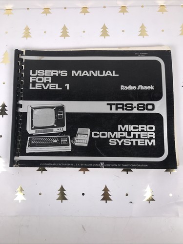 Trs user manual for level - trs-80,