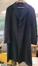 Men British Tailor Formal Single Breasted Long Coat Cashmere Wool Blend Size  XL