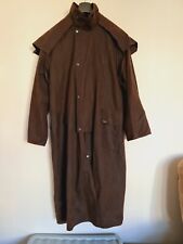 Oxford Blue Waxed Cotton Coat Jacket Rus Brown Biker Riding Outdoor England M