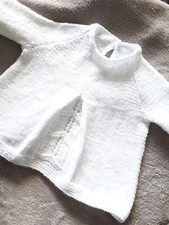 Girls Hand-knitted White Baby
