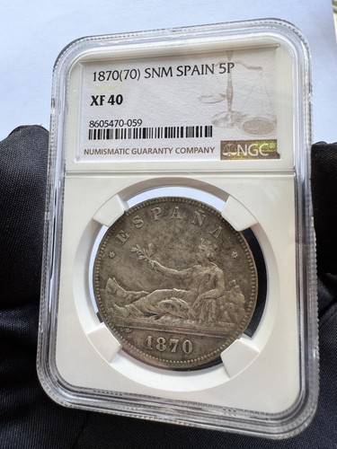 Spain pesetas 1870 - pesetas, sn-m
