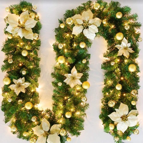 9ft christmas garland with - garland,