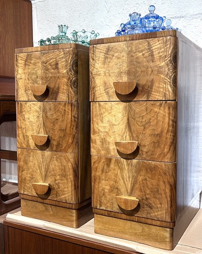 Exquisite pair art - deco, walnut