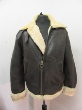 VINTAGE ISSUE B-3 SHEEPSKIN LEATHER FLYING MOTORCYCLE JACKET SIZE S + FITS M