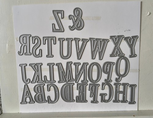 Large alphabet dies upper - large,