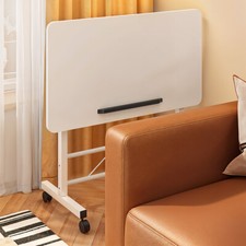 Height Adjustable Laptop Desk Tiltable Computer Desk Writing Table on Wheels
