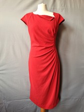 LK Bennett Dress Size UK 12 US 8 Red Ruched Davina ASO Royalty