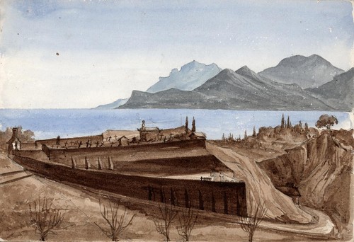 Antique watercolour painting - antique,