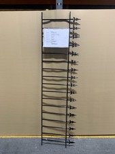 Wrought Iron Style Spear Top Metal Garden Fence Railing 1810mm Wide x 490mm High