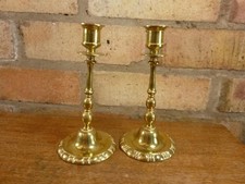 A nice pair of Antique Victorian Brass 6 1/2" candlesticks