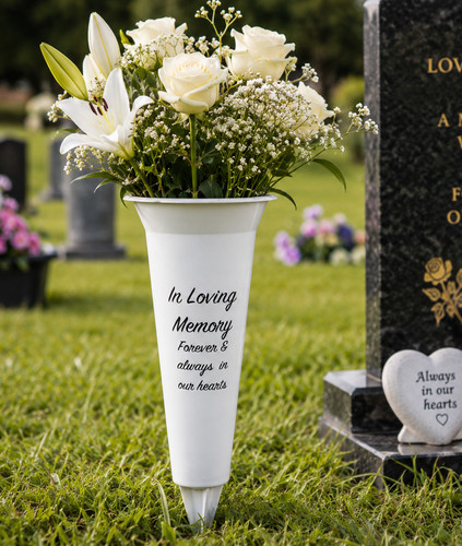 Grave vase memorial flower - grave,