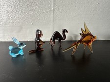 Murano Art Glass Miniature Collection Of Four  Vintage Figures of Animals