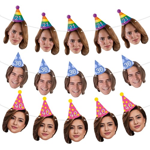 Custom face bunting with party - custom,