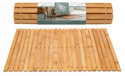 Home spa bamboo bath mat - spa,