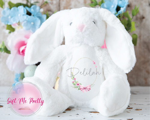 Personalised white teddy with - white,