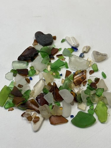 Beach glass sea pottery - beach,