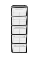 5 Drawer Plastic Storage Tower