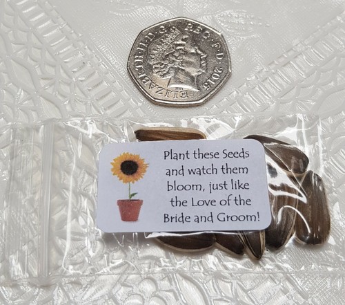 Sunflower seed wedding favours - seed,