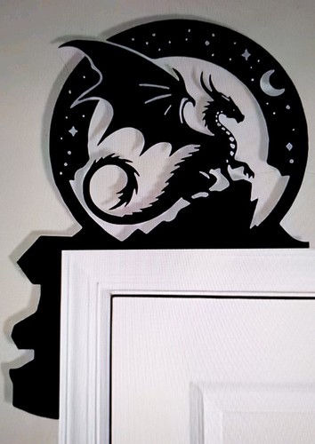 Dragon and moon metal - dragon,