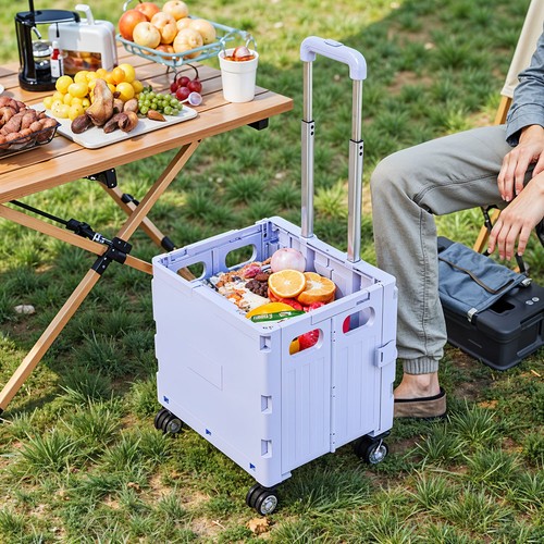 Large folding shopping - folding, trolley