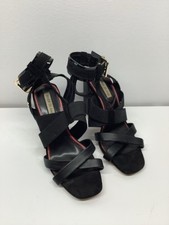 River Island Black ladies Strappy Wedge Sandals Size 4 Used