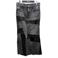 JUNYA WATANABE Denim Patchwork Skirt Black / Grey Size S (Japanese Size)