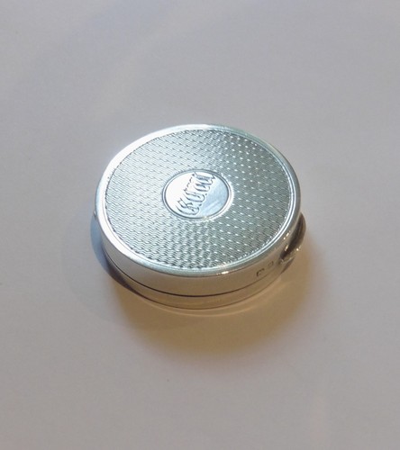Antique silver compact mirror - silver,