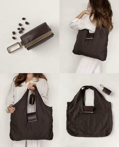 Foldable tote bag coffee - foldable,