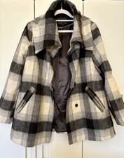 Coast Wool Blend Checked Black