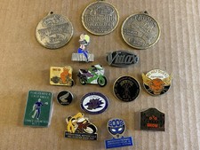 Job Lot Bundle Of Motorbike Motorcycle Pin Badges & Medals Rally Shows Clubs Etc