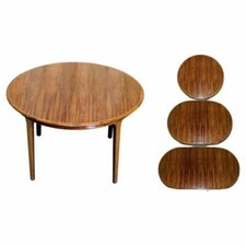 C J ROSENGAARD DANISH ROSEWOOD MID CENTURY MODERN EXTENDING DINING TABLE 6-10