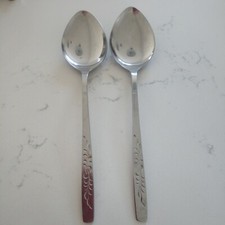 2 x Viners COUNTRY GARDEN/HARVEST two table/serving spoons stainless steel