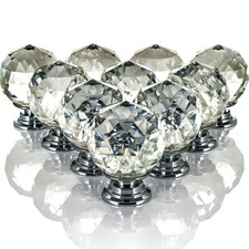 Crystal glass door knobs - glass,