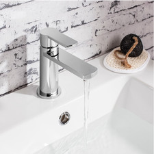 Crosswater WISP Chrome Basin Monobloc - Silver Mixer Tap (no waste) - WP110DNC