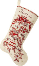 Bucilla Classic Christmas Felt Applique Stocking Kit for DIY Crafts 89532E