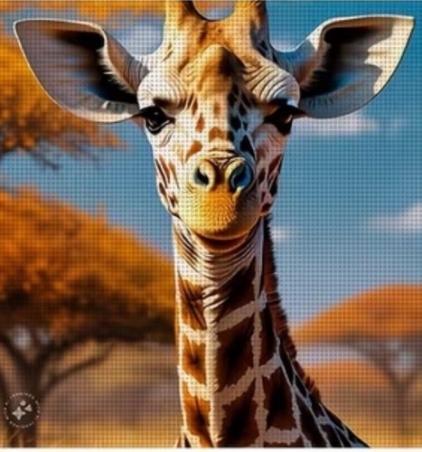 Giraffe precision printed - giraffe,