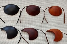 Curved Leather Eye Patch  - Full or Partial - Archery, Cosplay, LARP, Medical