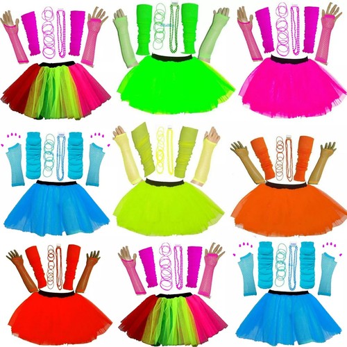 Girls neon tutu gloves - girls,