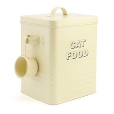 Pet Food Storage Tin Retro