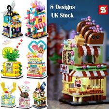Glowing Light Stores Shops Cafe Building Bricks Kit Construction Blocks Toy Set