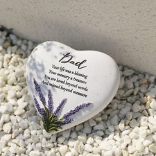 Dad Graveside Lavender Heart