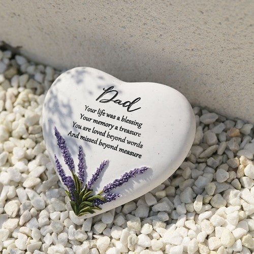 Dad graveside lavender heart - lavender,
