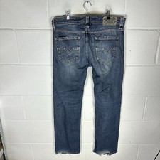 Diesel Jeans Mens W32 L32 Blue Larkee Relaxed Straight Regular Fit Denim 0RK08