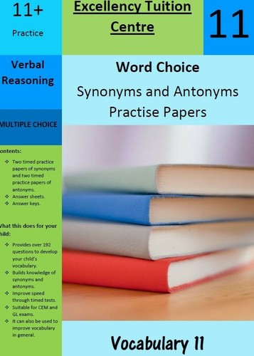 Verbal reasoning synonyms - 11+,