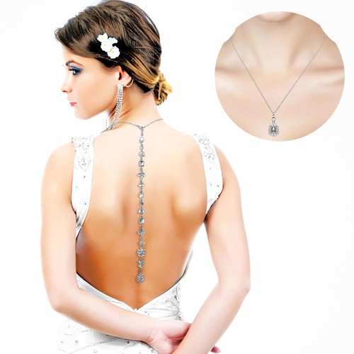 Bridal backdrop necklace body - backdrop,