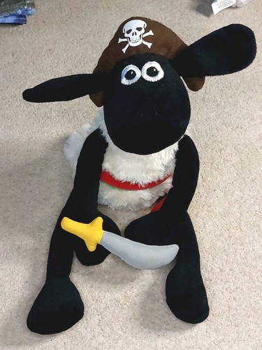 Shaun the sheep pirate plush - shaun,