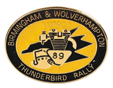 Birmingham & Wolverhampton Triumph Motorbike Owners 1989 Thunderbird Rally Badge