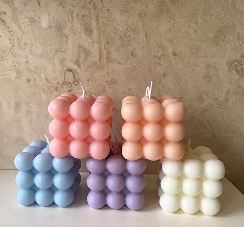Bubble cube candle - bubble,