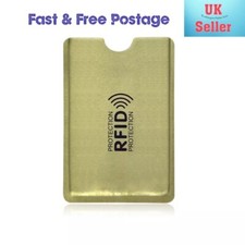 Gold RFID sleeve bank Card Holder for wallets Contactless Anti Theft Protector