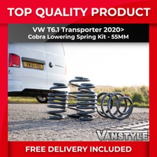 FITS VW T6.1 TRANSPORTER 2019> COBRA 55MM SPORTS LOWERING COIL SPRINGS KIT TUV
